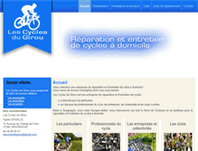 Tablet Screenshot of lescyclesdugirou.com